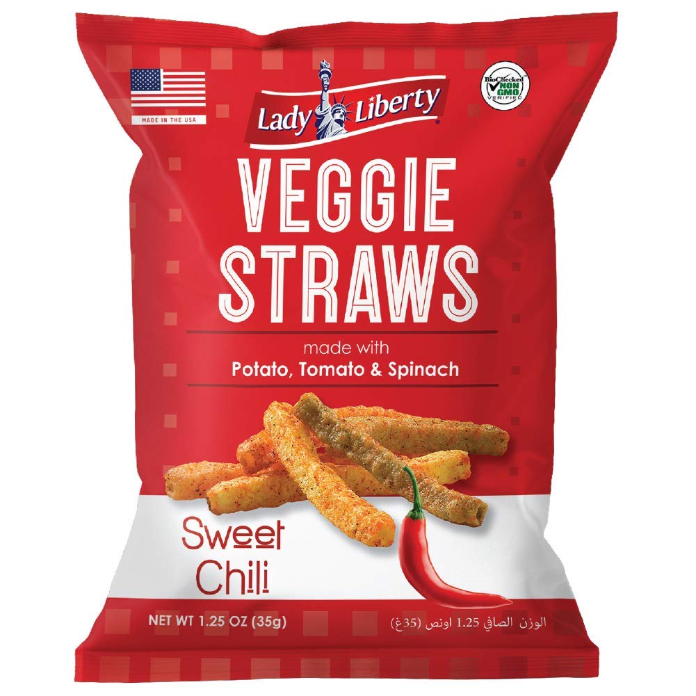 Lady Liberty Veggie Straws, Sweet Chili, Non-GMO, 35 gm