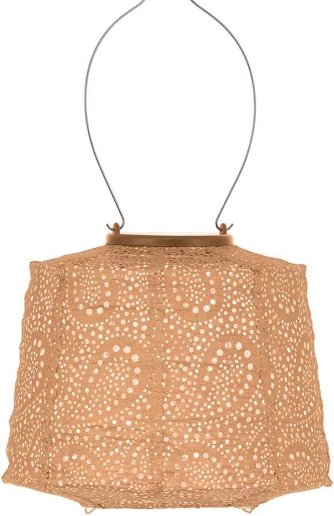 LUMIZ Solar Lantern - for Outdoor Use - Monforte - 5 Pieces - Garden Lighting - Solar Lights - Garden Decoration - 20 cm - Copper/Silver/Green/Copper/Petrol