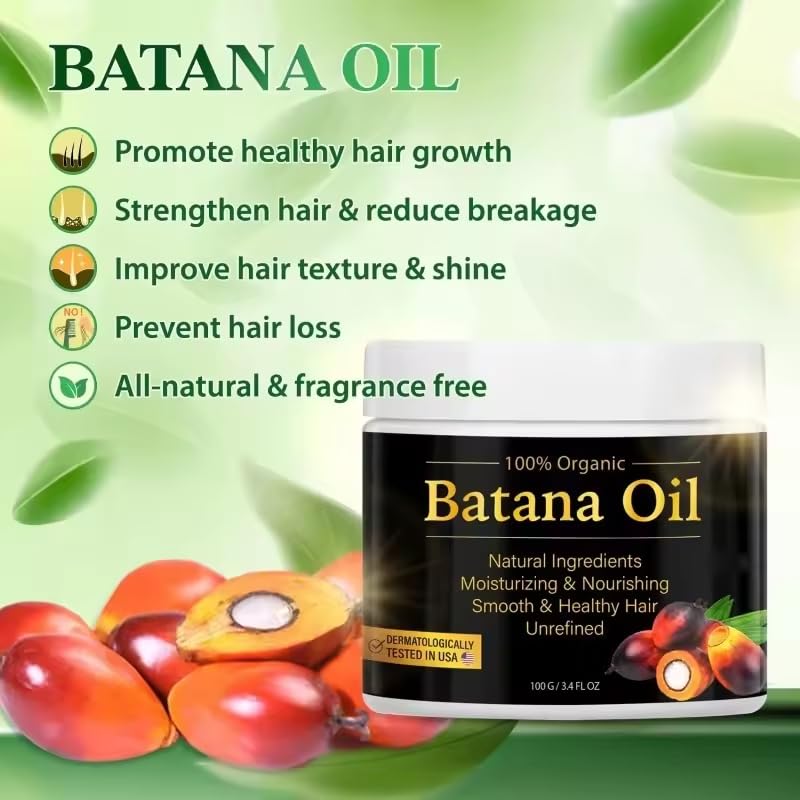 Miniatura 5 de Batana - Aceite de batana natural puro para el crecimiento del cabello, aceite de batana crudo sin refinar para un cabello visiblemente más grueso y