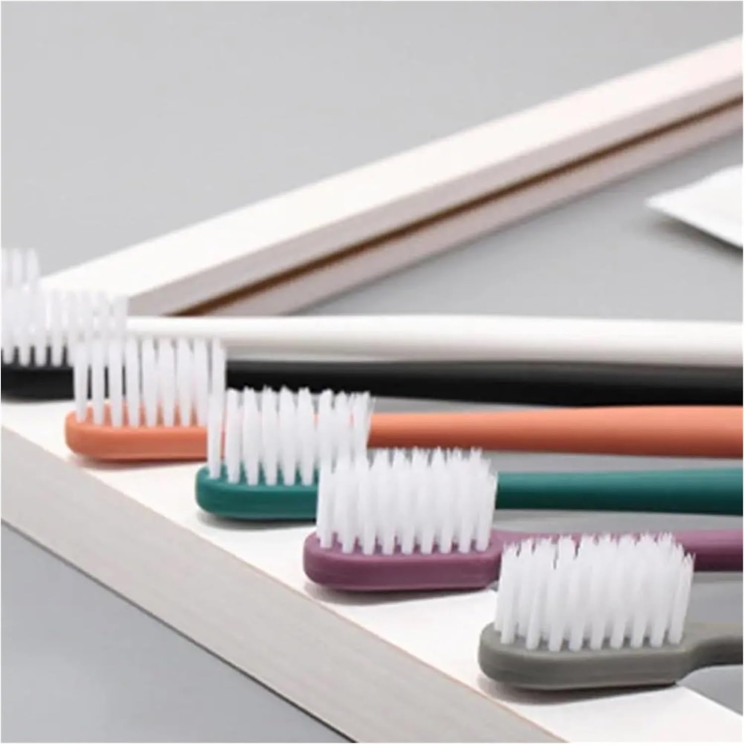 Manual Toothbrush 10Pcs Toothbrushes Set Multi-Color Travel Toothbrushes Soft Bristles Tooth Brush for Hotels Camping Toothbrush(Green)