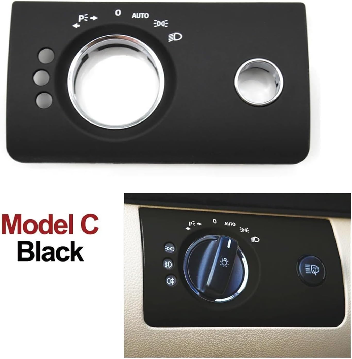 Car Interior Switch Panel Trim Replacement Compatible W164 ML GL 300 350 450 500 2005-2011(Color:W164 Model A Yellow)