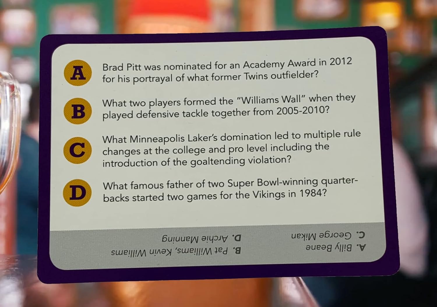 You Gotta Know Minnesota - Sports Trivia Game