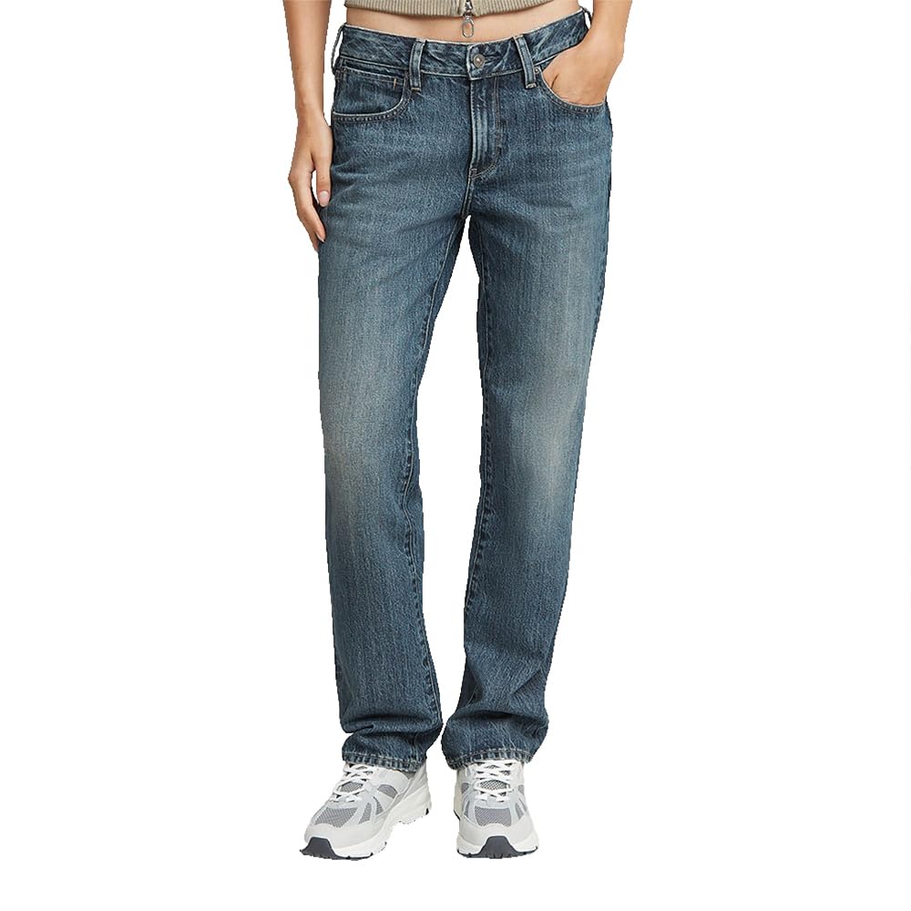 G-Star Women's G-Low Straight Jeans, Blue (antique faded pioneer D26163-D499-H111), 33W / 32L