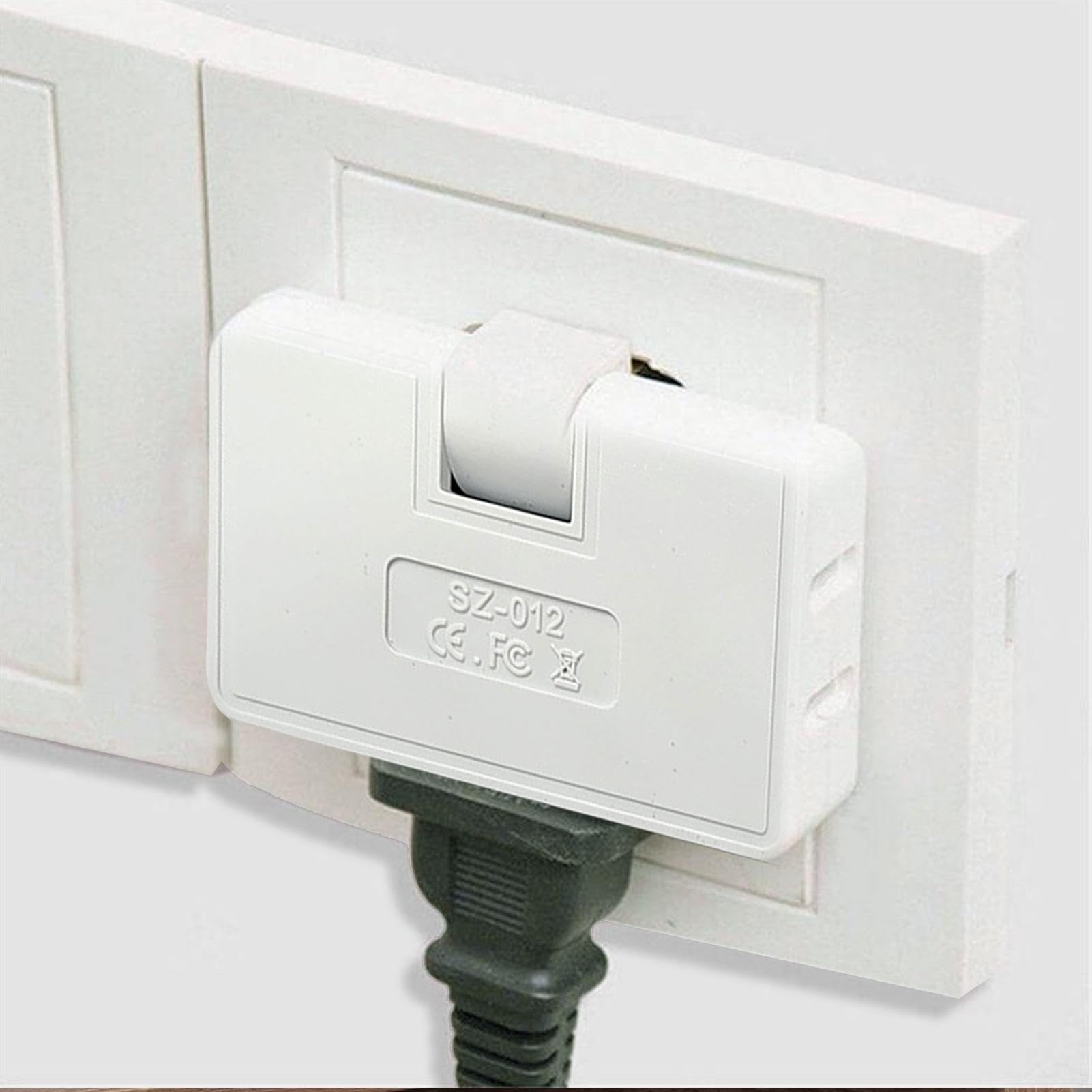 ETwinCoo 3 Way Flat Wall Outlet Extender Safe AC Adapter - 2-Prong Swivel Mini Indoor Wall Tap Plug, Outlet Splitter (Quick Easy Install) Perfect for Home and Travel, Type A, White (3