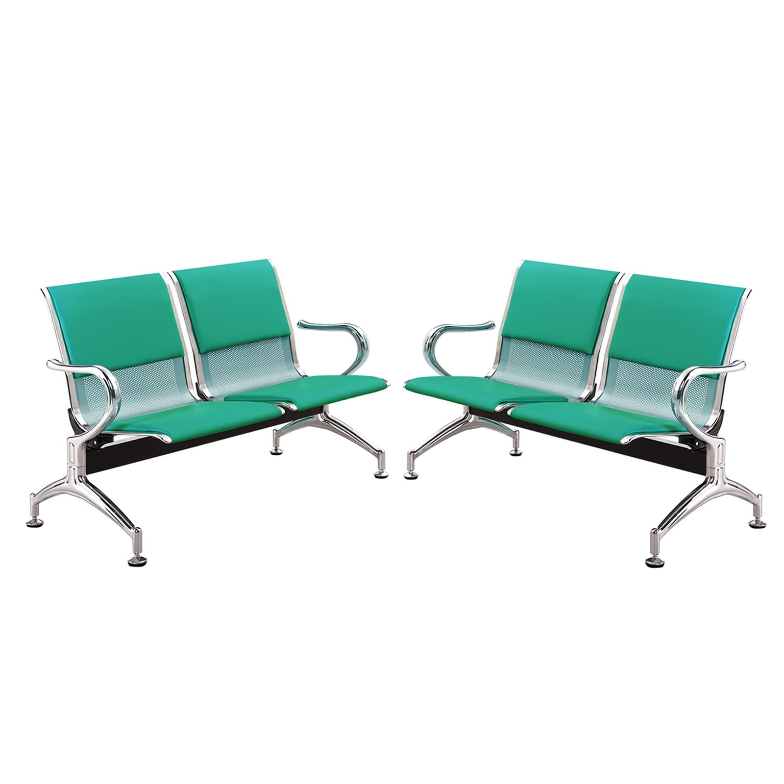 SaryEdge Set of 2 PU Leather Chairs with Armrests - Comfortable Reception Seating for Office, Business, Bank, Ergonomic Design for Enhanced Support,