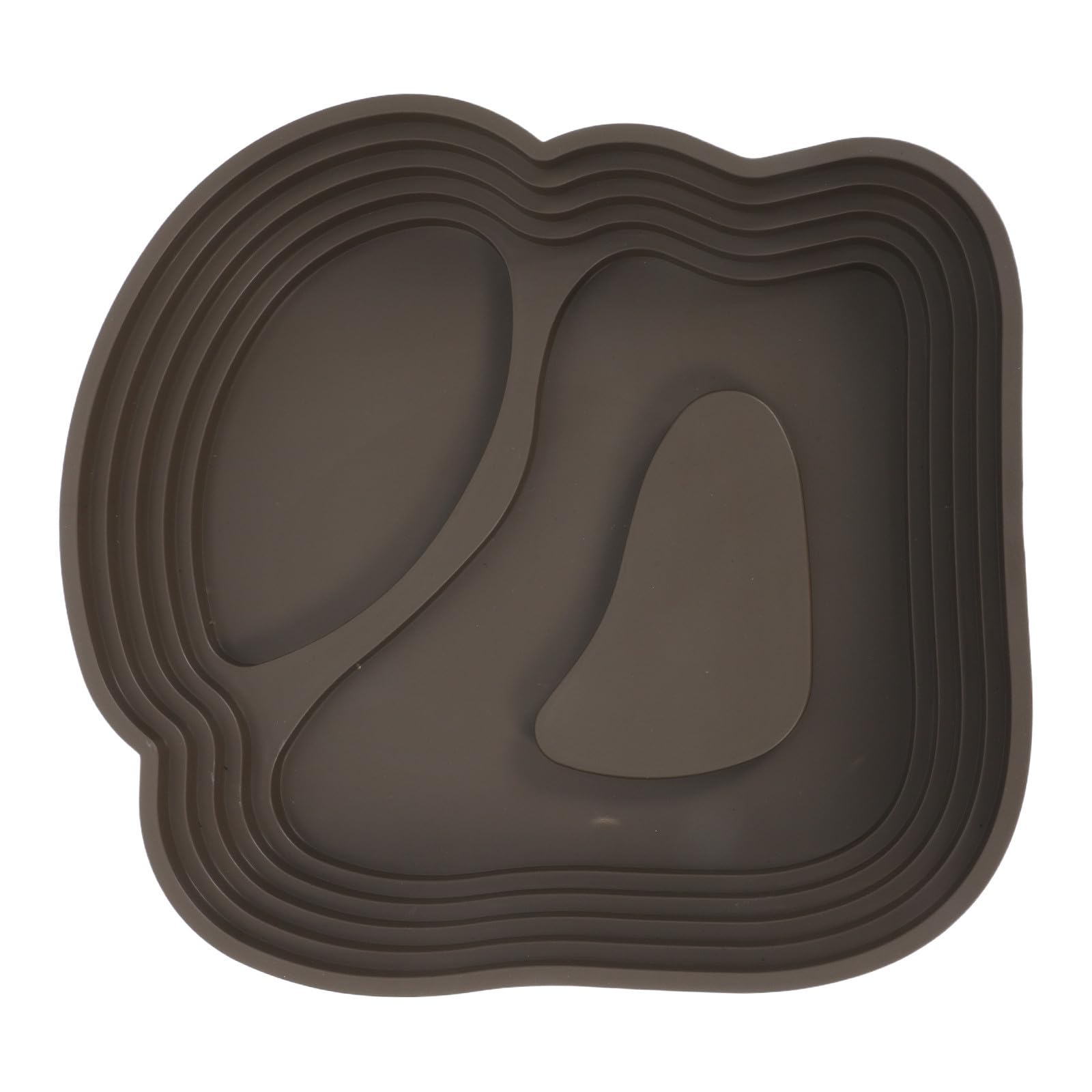 HOLIDYOYO Reptile Large Dual-sided Soaking Pool Water Bowl and Feeding Dish – with Ramp, Non-slip Turtle Bathing Basin Dark Brown for Turtles and Tortoises for Aquarium Habitat