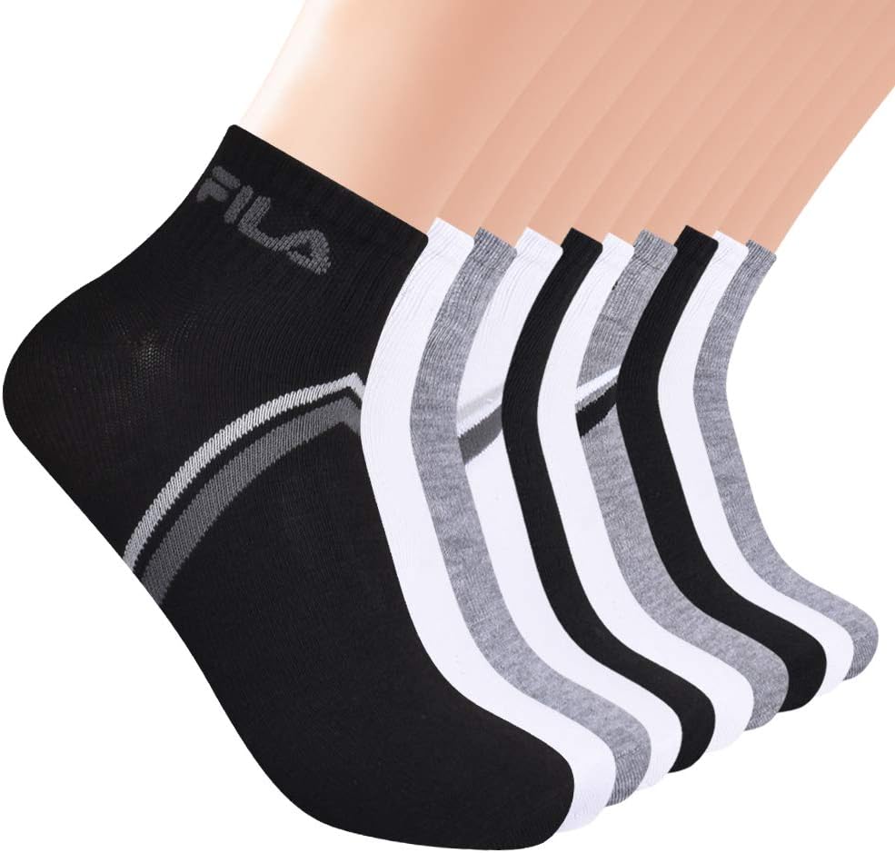 Fila Men's Chevron Striped Quarter Socks