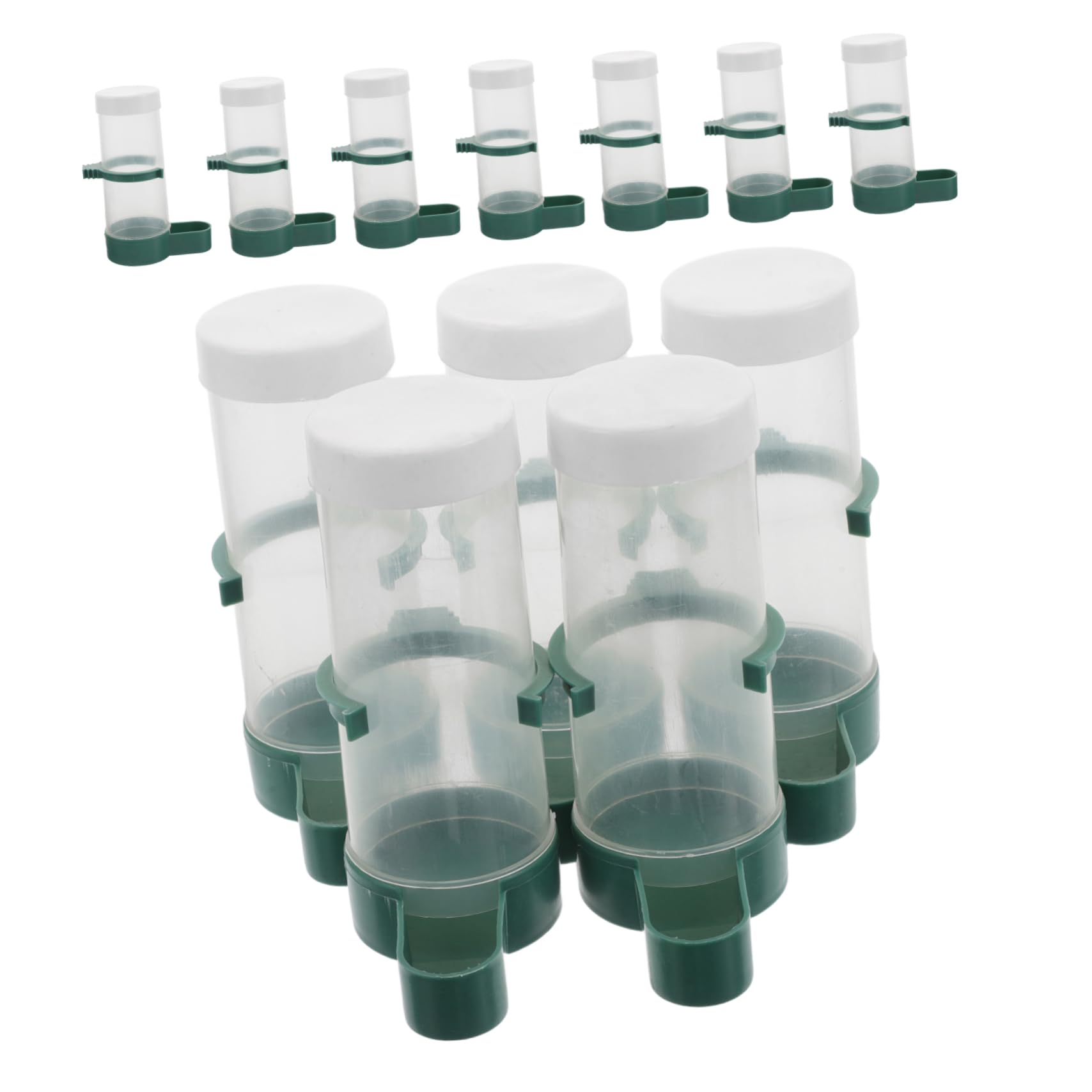 Yardwe 20 Pièces Distributeur Automatique pour Oiseaux Abreuvoir et Nourrisseur pour Perroquets Perruches et Calopsittes Alimentation Pratique pour Cages et