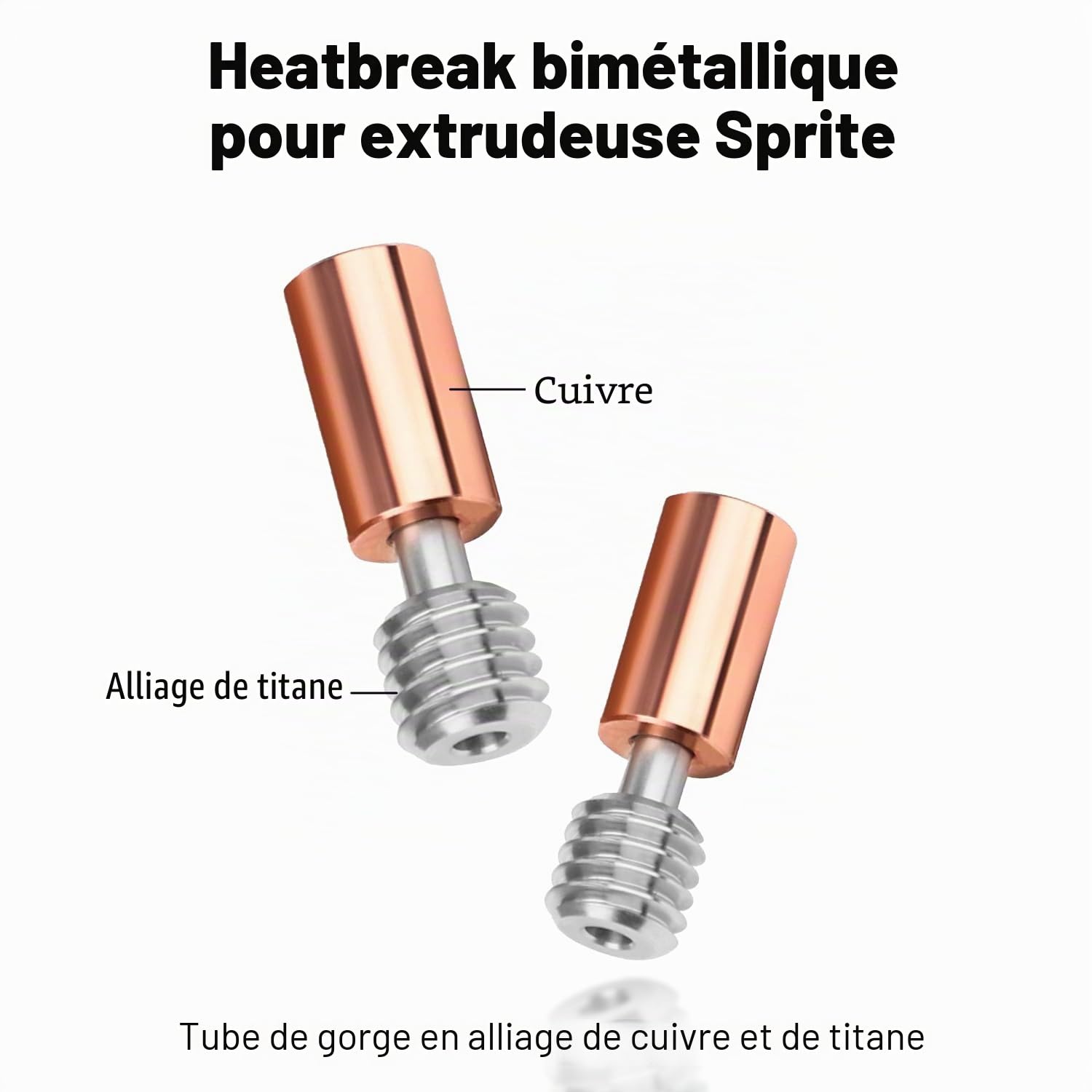 Creality Kit de bloc chauffant Sprite Extrudeuse Thermistances supplémentaires haute température Pro 300 ℃ 572 ℉ Hotend pour Ender-3 S1 Plus, Ender-3S1, Ender-3S1 Pro, CR-10 Smart Pro