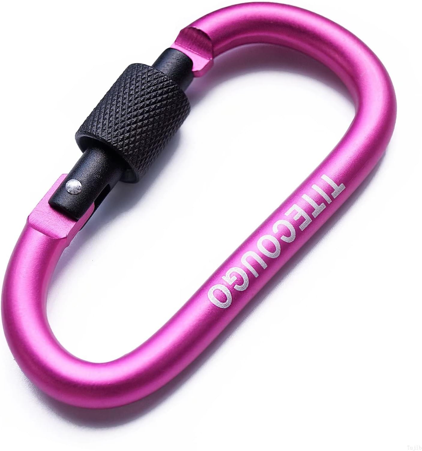 TITECOUGO Aluminum Alloy D-Ring Locking Carabiner Key Chain Clip Hook Multiple color and quantity combinations