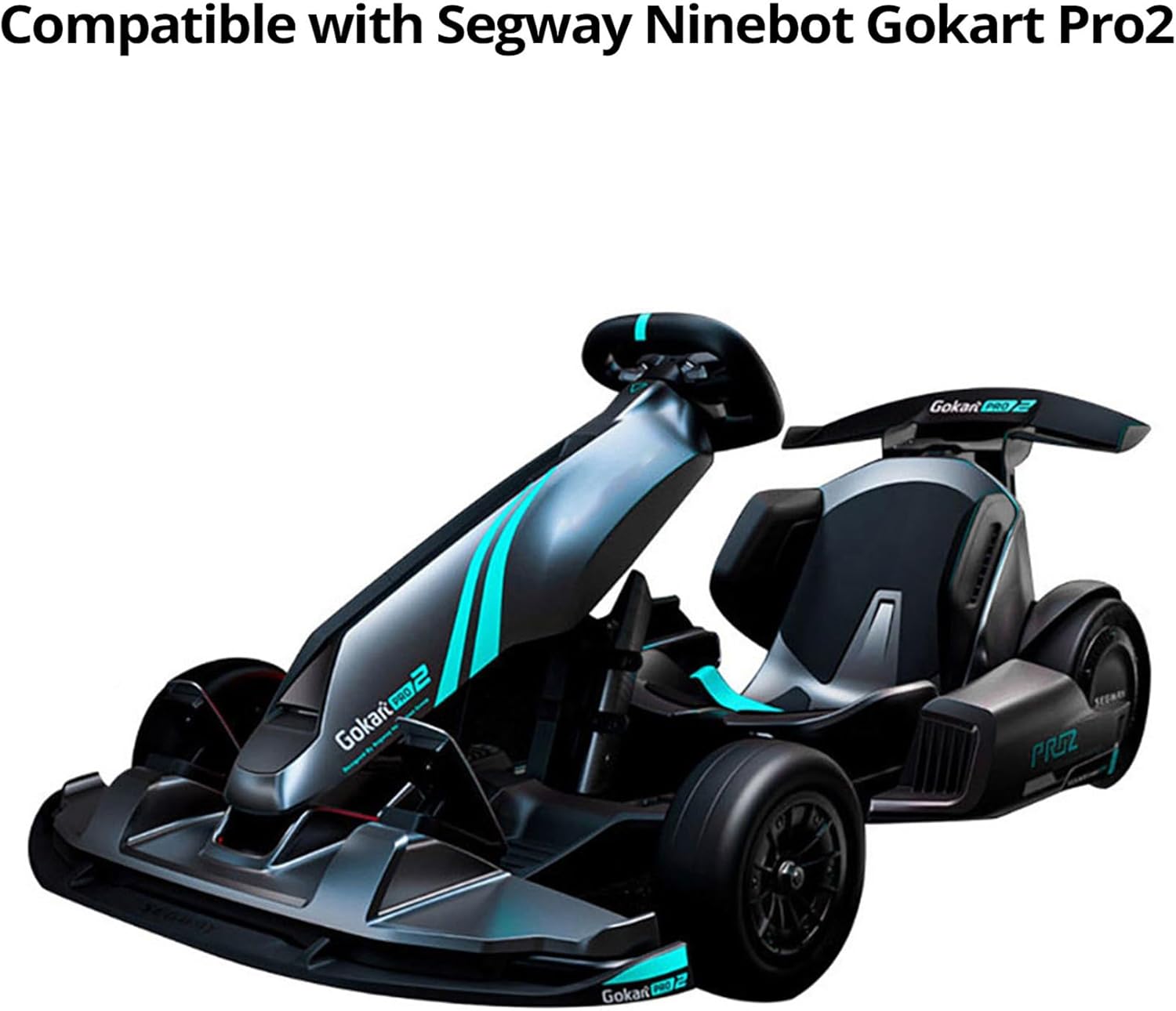 Steering Wheel Kit Compatible with Segway Ninebot Gokart Electric Kart Replacements Accessories (Cyan for Gokart Pro2)