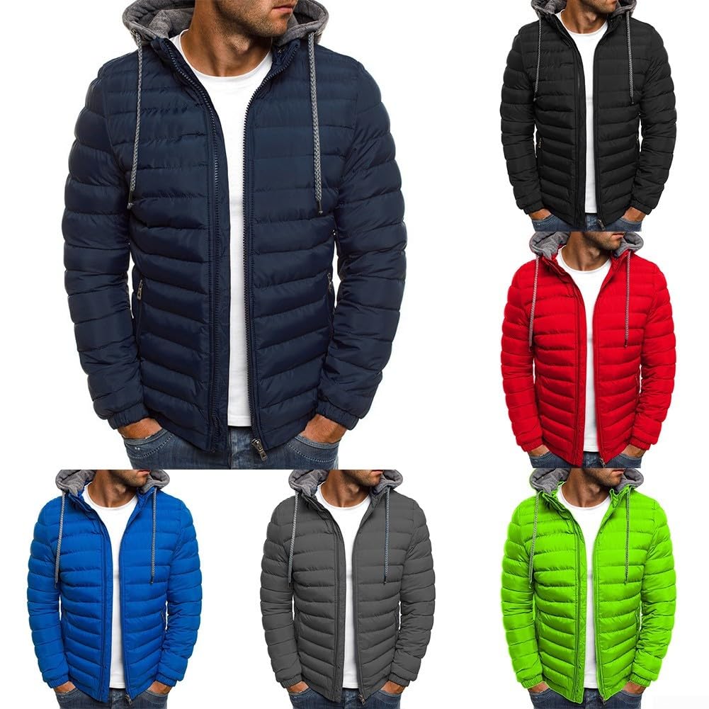 SPORTARC Doudoune matelassée épaisse avec capuche pour homme - Idéale pour l'hiver