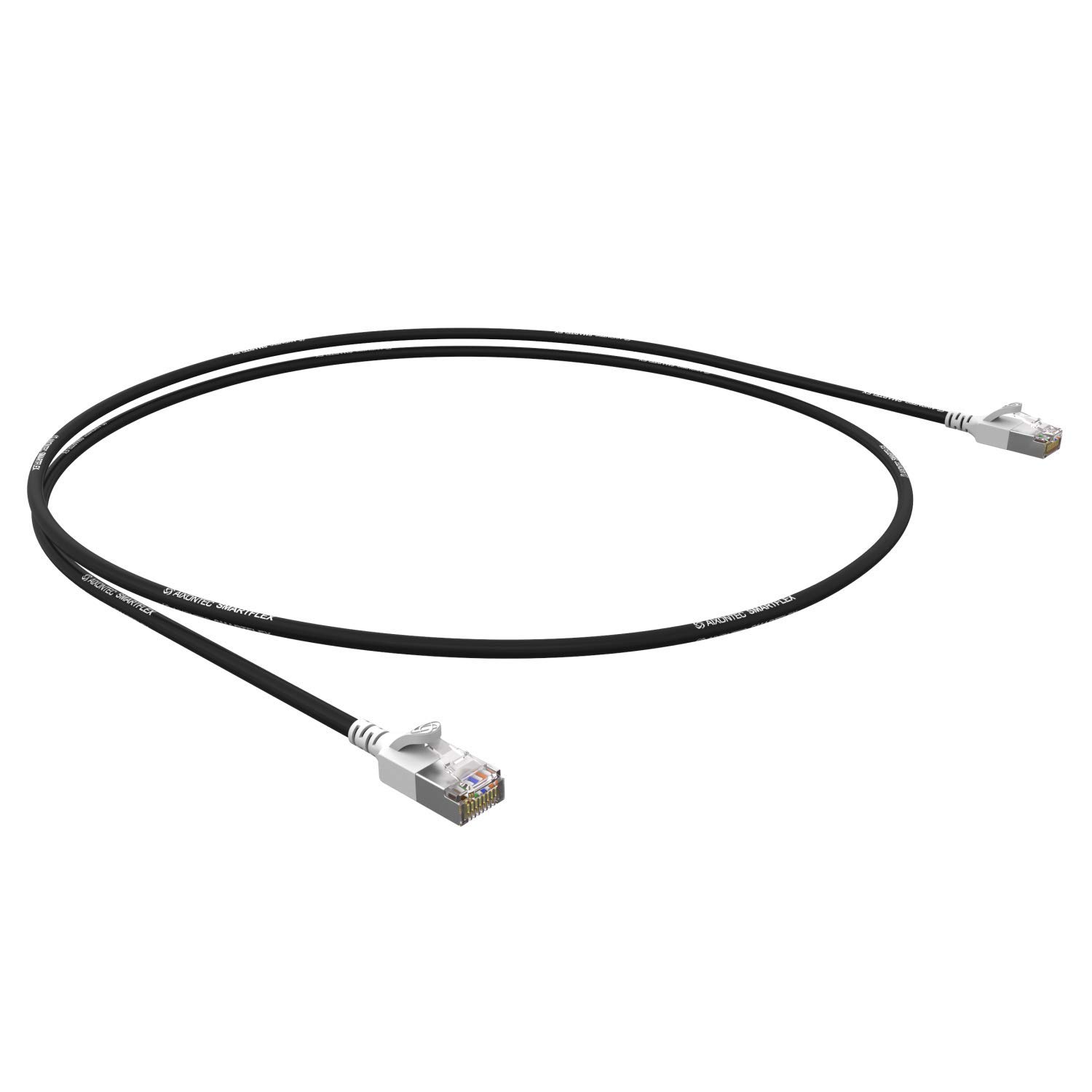 AIXONTEC 10 x 0,5 m Cat6 Netzwerkkabel geschirmt schwarz dünnes lan kabel 4,0 mm Kabeldurchmesser flexible 10 gigabit FTP Ethernet Cable 500 MHz CAT 6 Switch Router Patchpannel Access Point