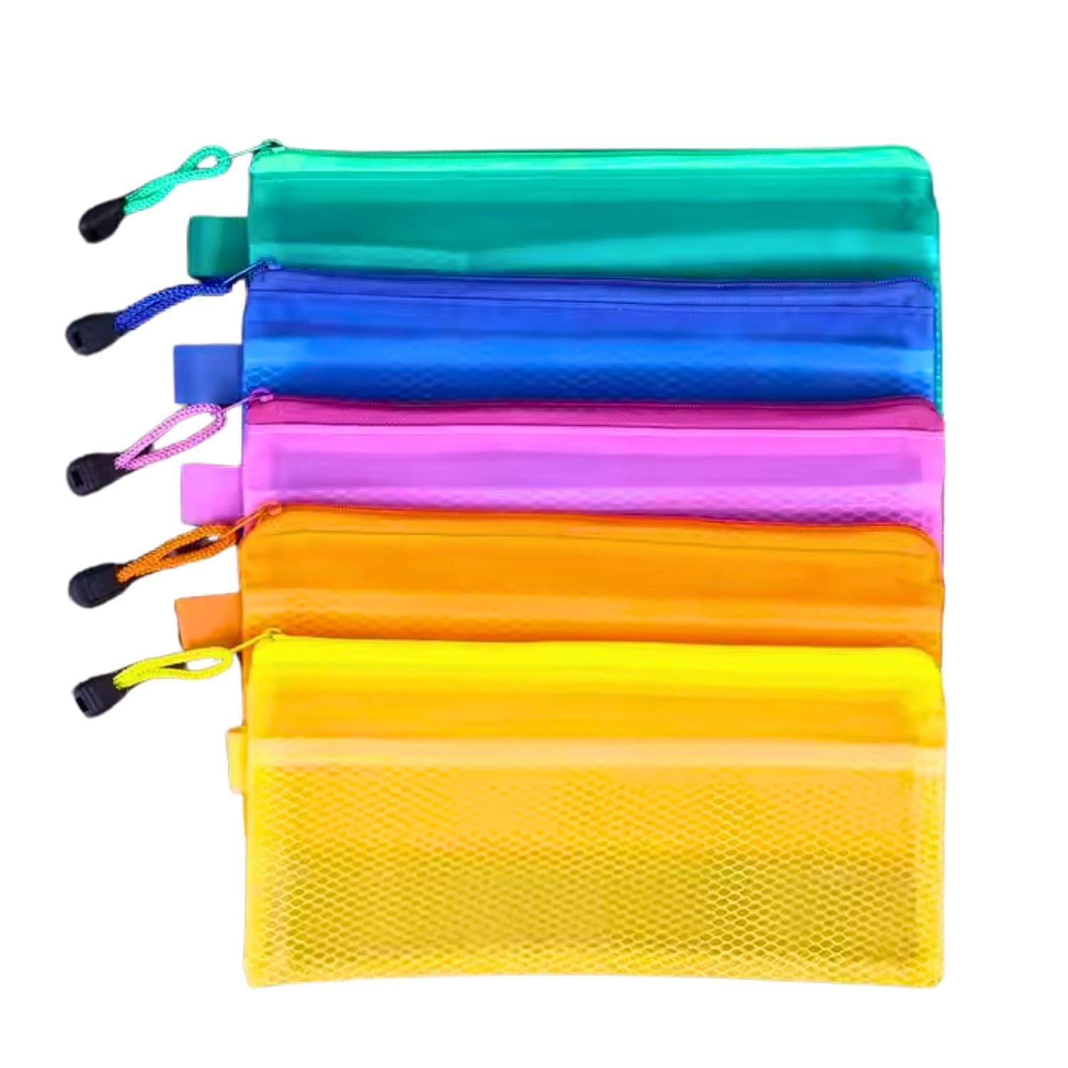 zee toner cartridge A6 PVC Double-Layer Zipper File Pouch – Pack of 6 Waterproof Mesh Pencil Case & Document Holder, Multipurpose Organizer for Stationery, Travel, School, Office & Kids Storage – Multicolor-picture-49