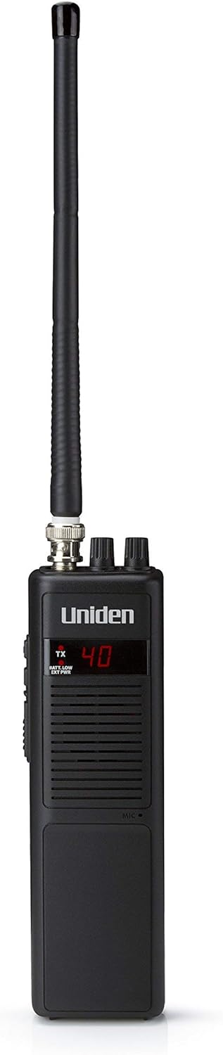 Uniden PRO401HH Professional Series 40 Channel Handheld CB Radio, 4 Watts Power with Hi/Low Power Switch, Auto Noise Cancellation, Belt Clip and Strap Included (Renewed)