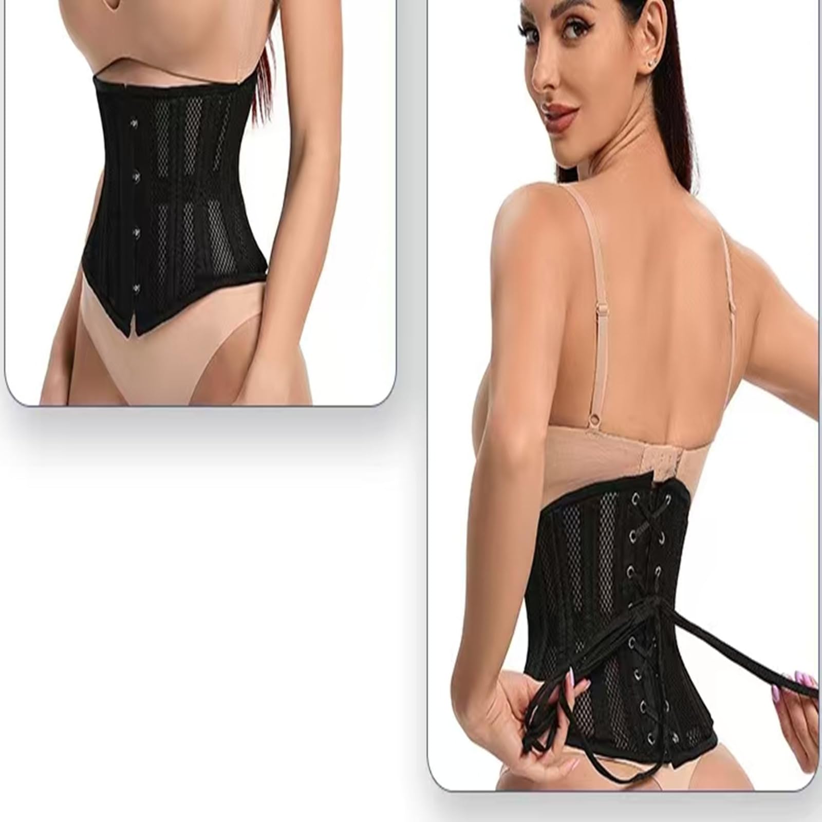 Corsetto Donna Cintura Modellante per La Pancia, Corsetto in Lattice, Sottoseno, per Allenamento Sportivo, Guaina Modellante