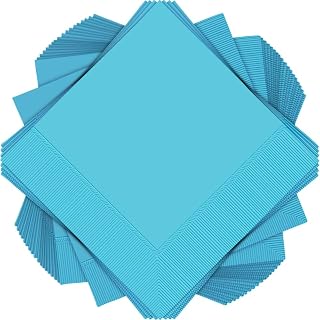Stylish Caribbean 2-Ply Beverage Napkins - 5" x 5" (Pack of 40) - Durable & Absorbent - Perfect for Parties, Entertaining & More