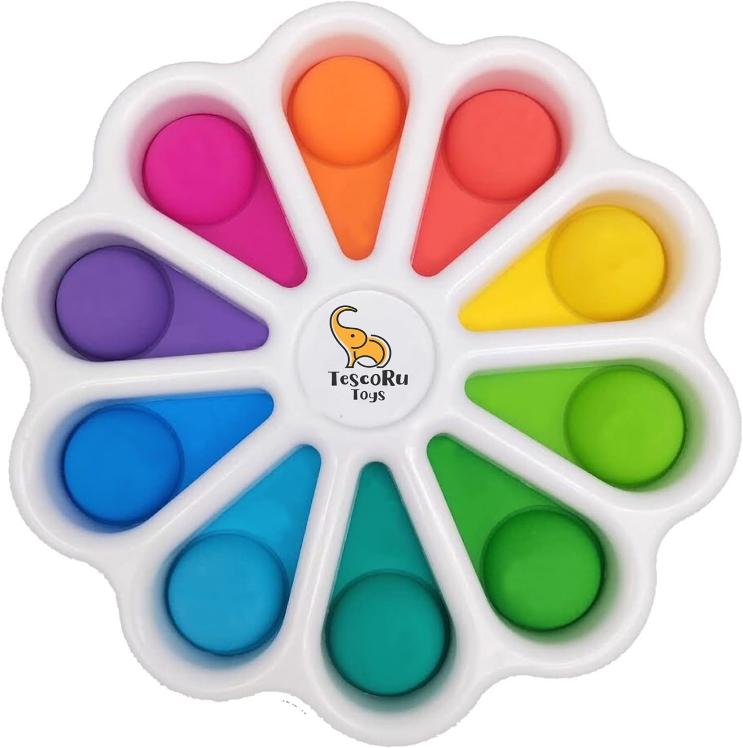 Amazon Com Flower Sensory Dimple Toy Fine Motor Skills For Autism Adhd Ad6d Sensory Needs White Flowerdimple Toys Games