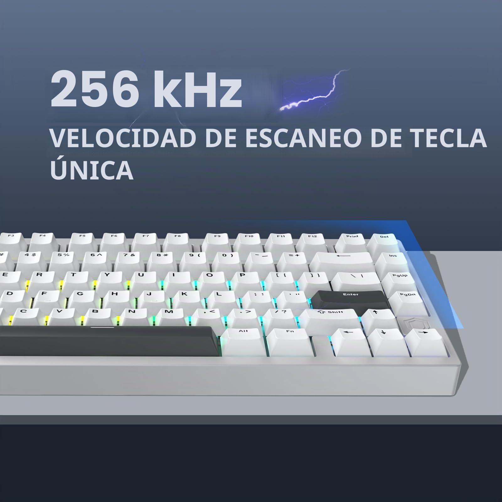 IROK MG75PRO 81 Teclas Teclado Mecánico con Interruptor Magnético con Cable, Efecto Hall, 8KHZ/ARGB/Aluminio CNC, Estructura con Junta de Estanqueidad Teclado para Juegos (Plata)
