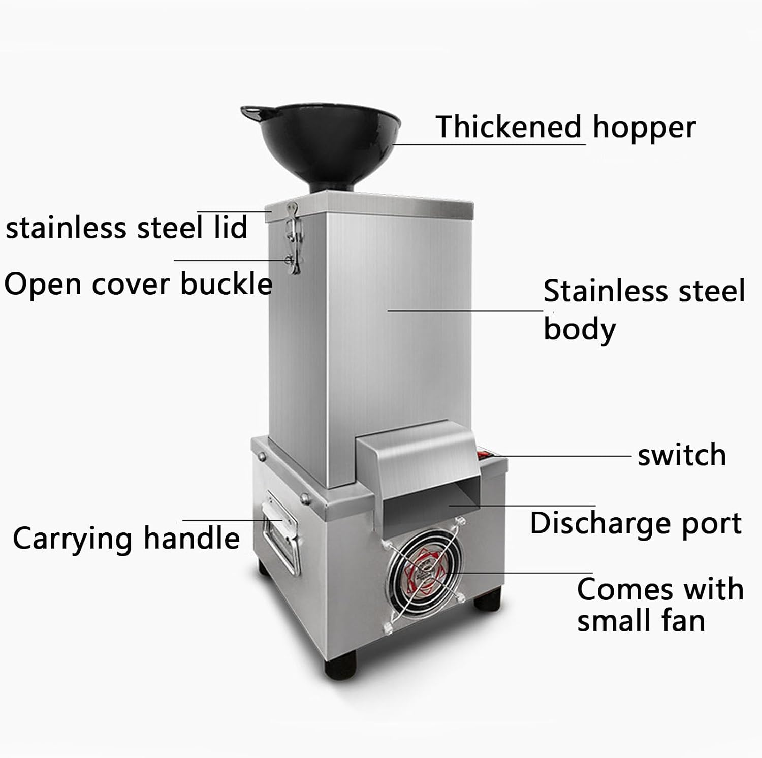 Electric Garlic Peeler,Electric Stainless Steel Garlic Peeler,Automatic Garlic Peel Remover with Peeling Speed 25kg/H, for Restaurants Barbecue Shops Canteen Hotels