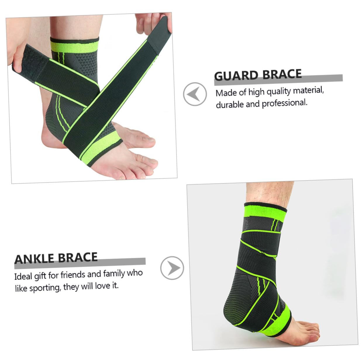 Foot Compression Sleeve Ankle Fixing Guards Ankle Support Brace for Basketball Leg Brace