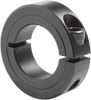 Climax Metal 1C-087 Steel One-Piece Clamping Collar, Black Oxide Plating, 7/8" Bore Size, 1-5/8" OD, with 1/4-28 x 5/8 Set Screw