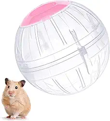 FANKUTOYS Bola de exercício para hamster, roda de corrida transparente de 14 cm para hamsters anões para reduzir o tédio e aumentar a atividade