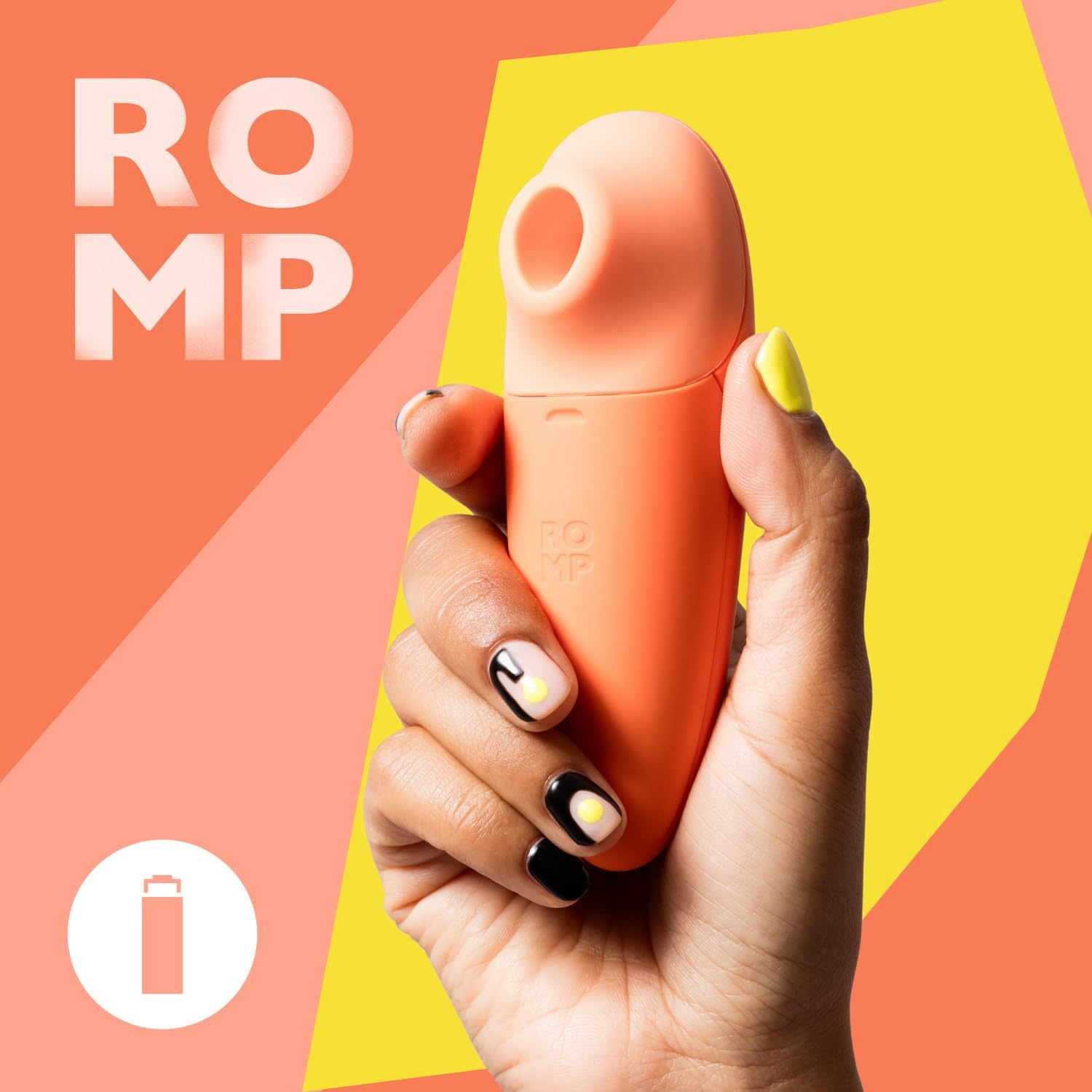 ROMP Switch X Clit Sucker Adult Sex Toys | 6 Sucking Levels | Nipple & Clitoris Sexual Pleasure Tools for Women | Powerful Suction Clitoral Vibrator | Clitoris Stimulator Adult Toy for Couples |Orange