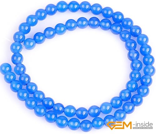 Miniatura 87 de GEM-Inside - Cuentas sueltas de piedra de lava negra natural de 0.315 in para hacer joyas, 15 pulgadas Cordierita de grado A