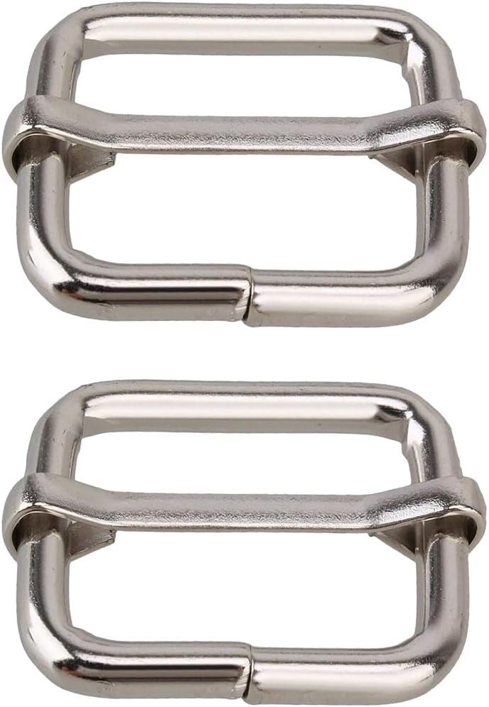 Trimming Shop Triglide Slider Buckle Metal Adjustable Durable Lightweight Slide Buckle for Webbing Straps, Backpack, Fasteners Strap, Pet Collars and Bag Accessories