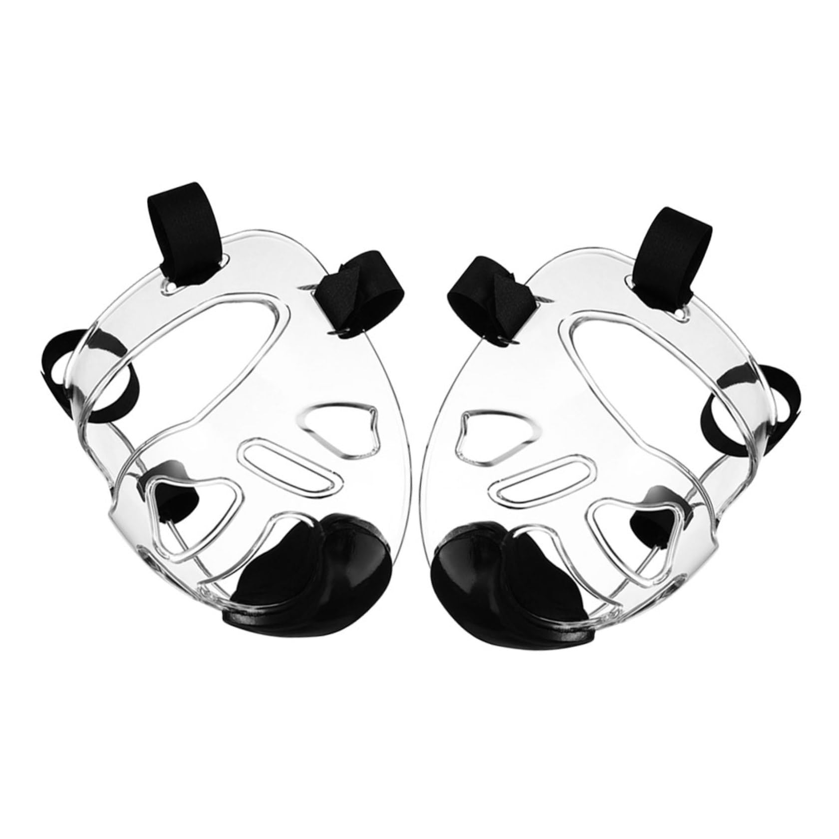 Gatuida Maschera Protettiva per Viso Portatile e Affidabile in Plastica Rinforzata 2 Pezzi per Karate e Taekwondo per Allenamento e Sparring
