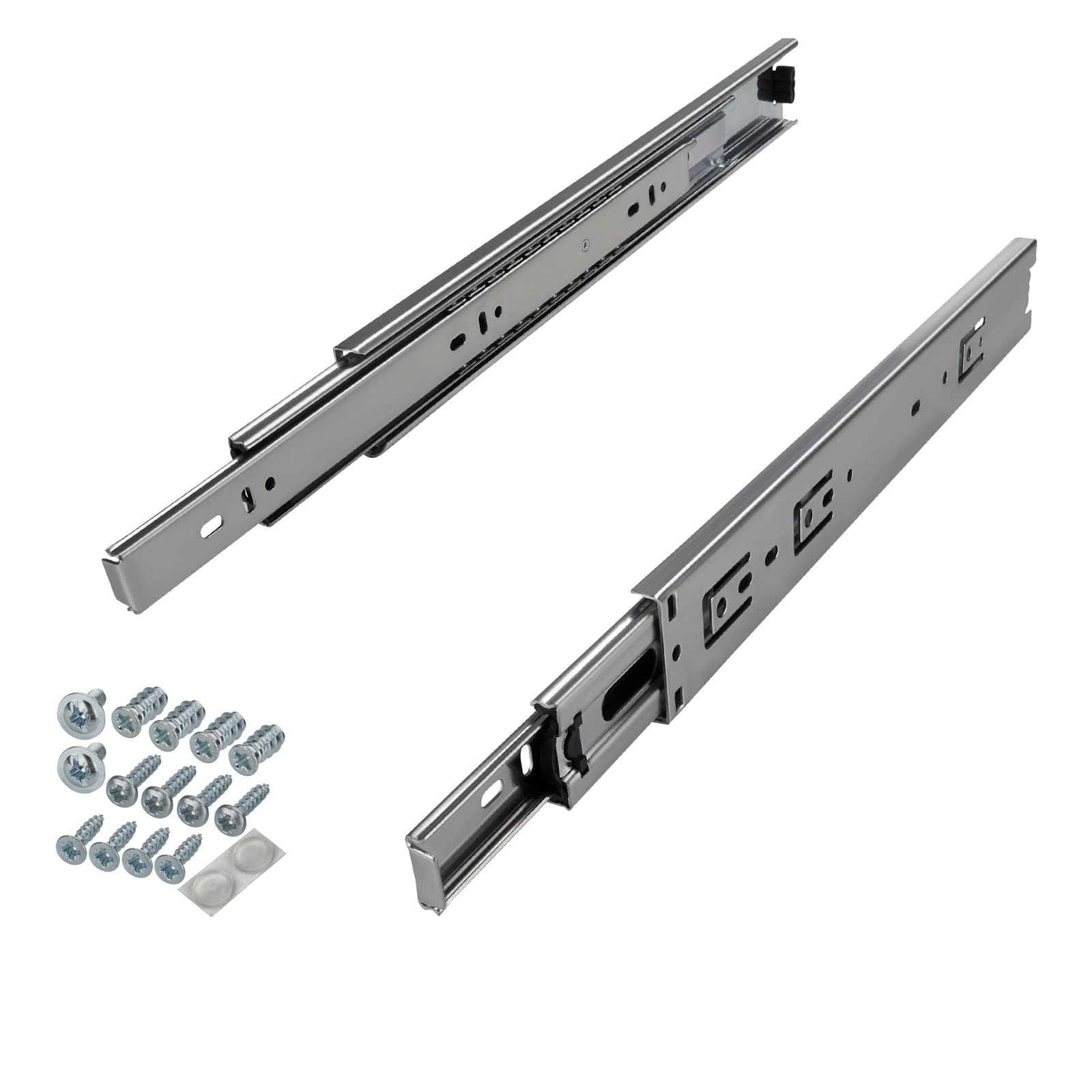 SOTECH 4 Paar Vollauszüge KV-35-H45-L450-NF-MS 450 mm Standardausführung, Traglast 35 kg, Auszugsschiene inkl. Schraubenset