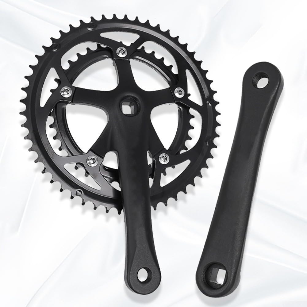 Zoegneer Guarnitura per bici da strada 53 39T 8 9 10 velocità 170 mm 130BCD in lega di alluminio corona per pedale da 14 mm