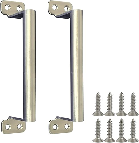 Tokatuker 2 tiradores de puerta de granero de acero inoxidable de 6-310 pulgadas (6.3 in)