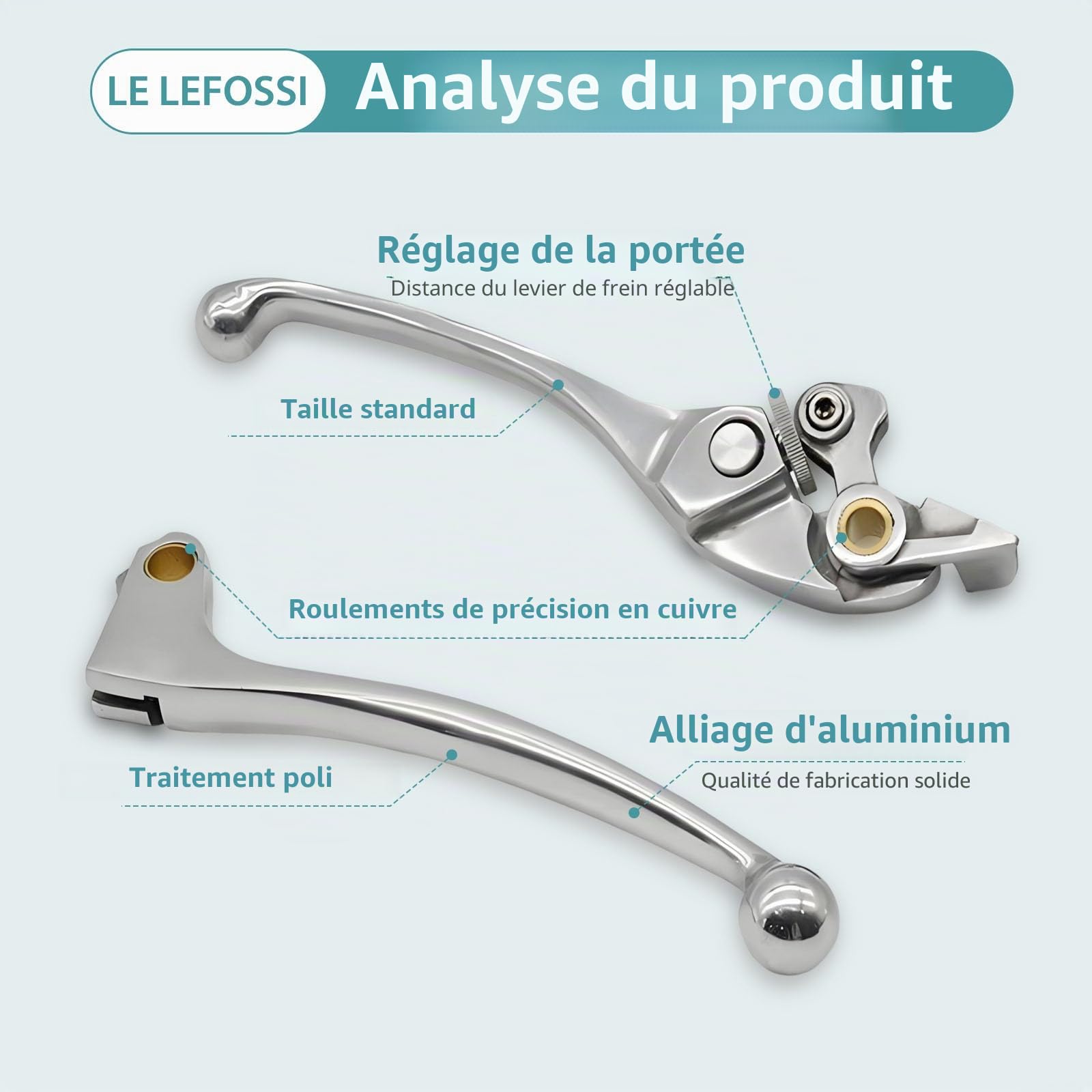Leviers de Frein d'Embrayage Pour Compatible avec Honda CBR 600 F1/F2/F3/F4/F4i 1987-2007 CBR 900 RR 1993-1999 CB 900 919 Hornet 2002-2006 CB 600 Hornet 1998-2006 Polished Silver