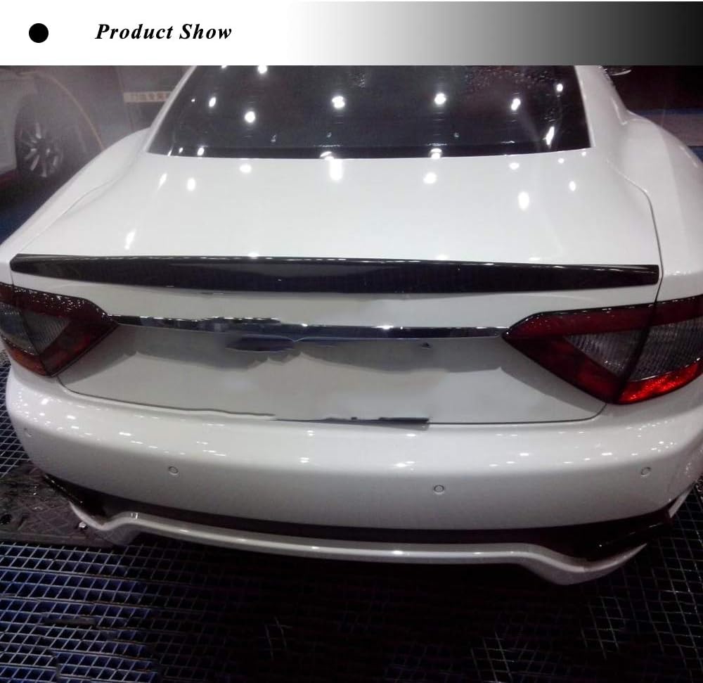 Carbon Fiber Rear Spoiler fits for Maserati Gran Turismo Coupe 2-Door 2008-2011 Rear Trunk Boot Lid Spoiler(Non Convertible)(Carbon Fiber)