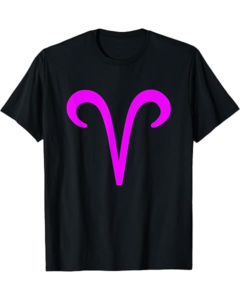 Vintage Aries Birthday Sign Zodiac Symbol Pink T-Shirt