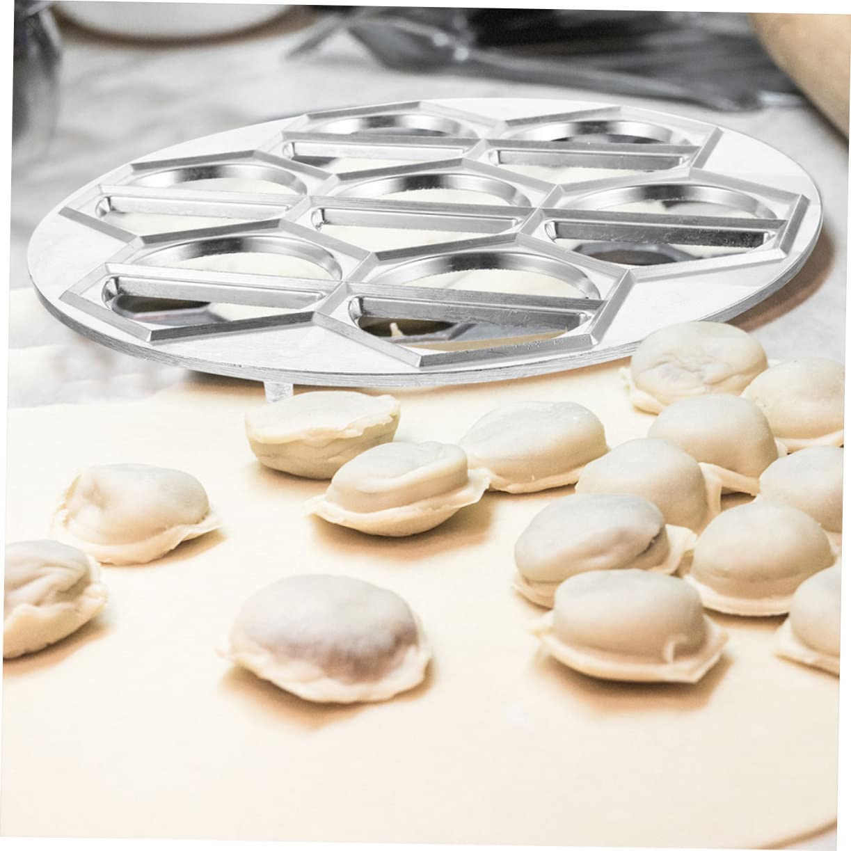 FUNOMOCYA 2Pcs Multi Dumpling Maker Portable Metal Mold for Homemade Dumplings for Ravioli Pot Stickers More Saving Kitchen Tool Easy to Store