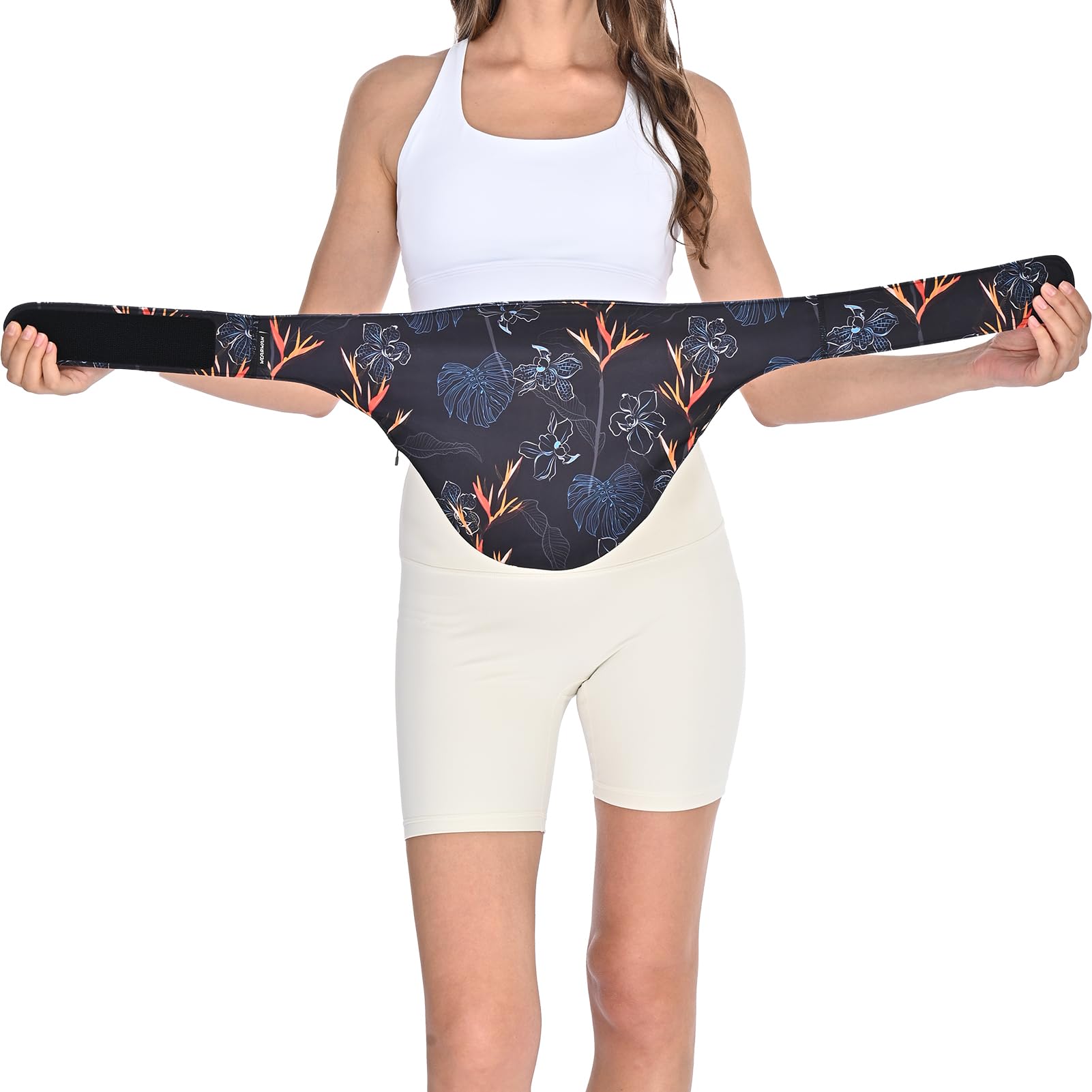 Ostomy Belt | Leak & Odor Protection | Abdomen Ostomy Bag Covers for Men and Women | Sports and Daily Life | Size M, Flower