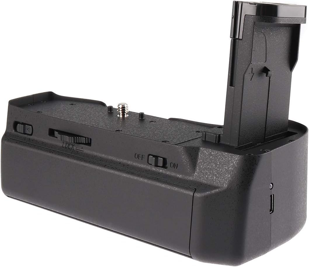 Vertical Power Battery Grip for BMPCC 4K 6K Blackmagic Pocket Cinema Camera, Battery Holder for 3X LP-E6 Battery