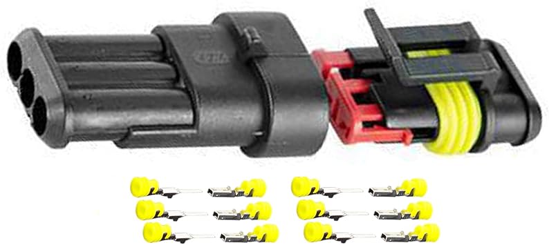 Waterproof Wire Connectors - 1 2 3 4 5 6 Pin Connector Male and Female Terminals Automotive Electrical Connectors,Waterproof Automotive Plug Connector for Motorcycles, Scooters, Cars, Trucks