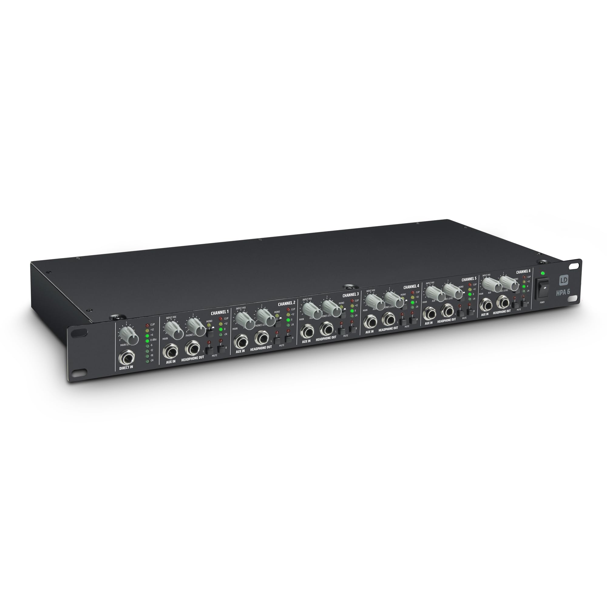 LD Systems HPA 6-19" Headphone Amplifier 6-Channel