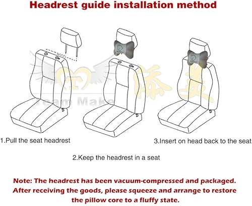 Miniatura 5 de Tianmei 2 almohadas para el cuello del asiento del automóvil y SUV, cojín universal para reposacabezas de apoyo de conducción que se adapta a la