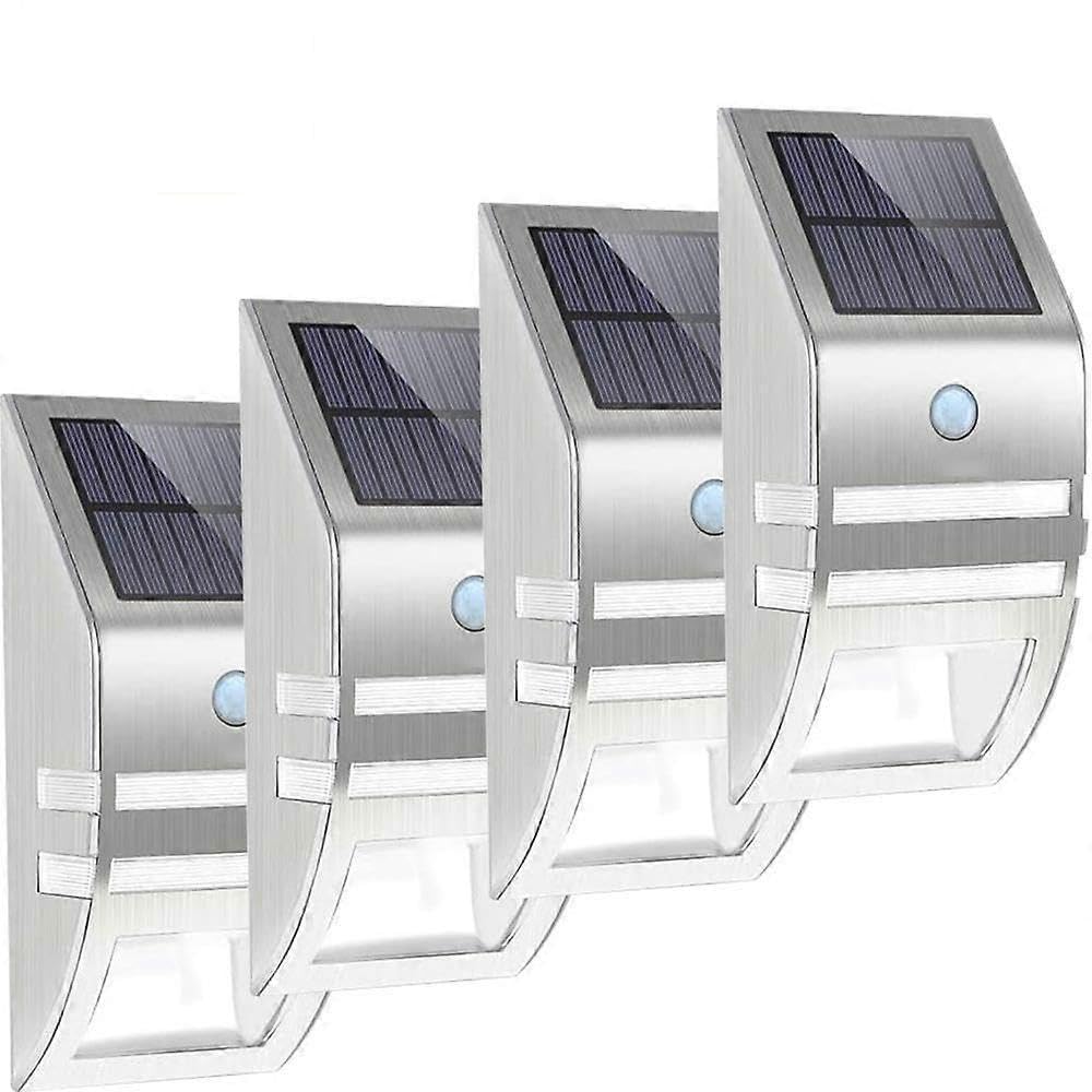 Joyhappst Image Color 1/4Pcs Waterproof Solar Outdoor Lights, Solar Motion Sensor Lights 4Pcs