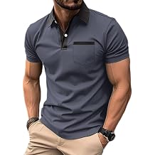 Opomelo Mens Short Sleeve Polo Shirts Casual Summer Basic Shirt with Pocket