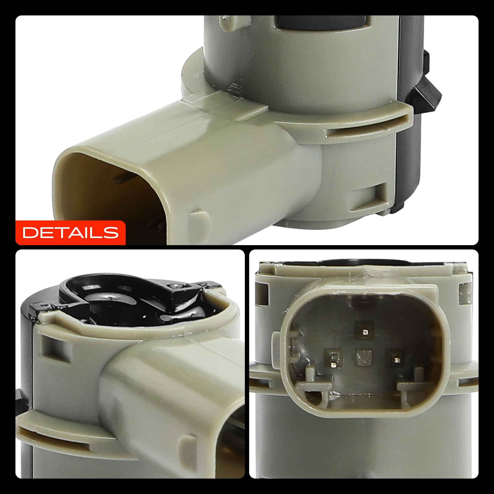 Frankberg 4 sensores de aparcamiento traseros PDC de 3 Polos 9653849080 | Compatible con: Sedán 207, C4 I LC, 207 WA WC, 207 CC WD, C4 Coupé LA