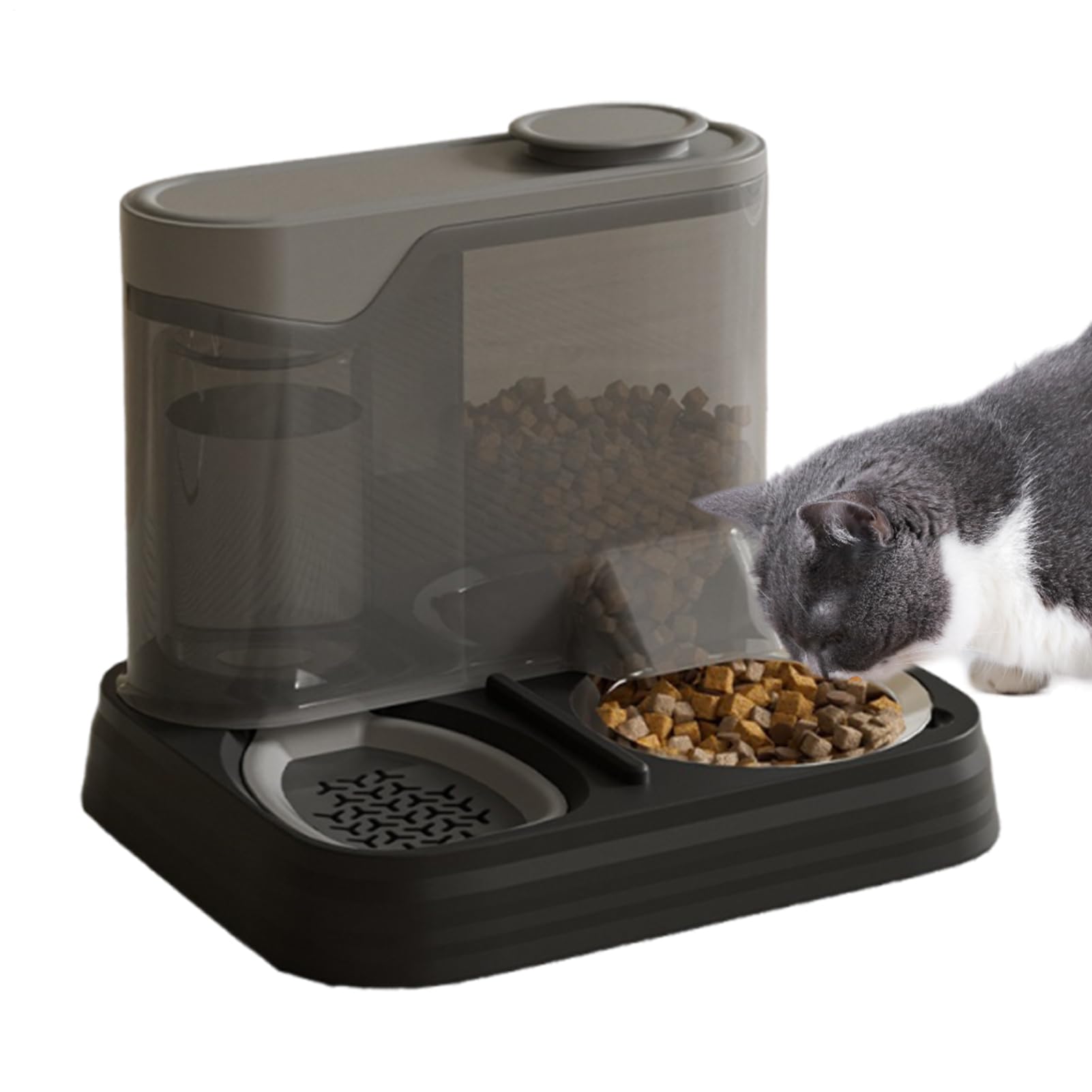 Dispenser Automatico Per Cibo Per Cani, Serbatoio per Cibo Animale di Grande Capacità, Alimentatore Multifunzione 2 in 1 per Case con Più Animali e Ambienti Domestici