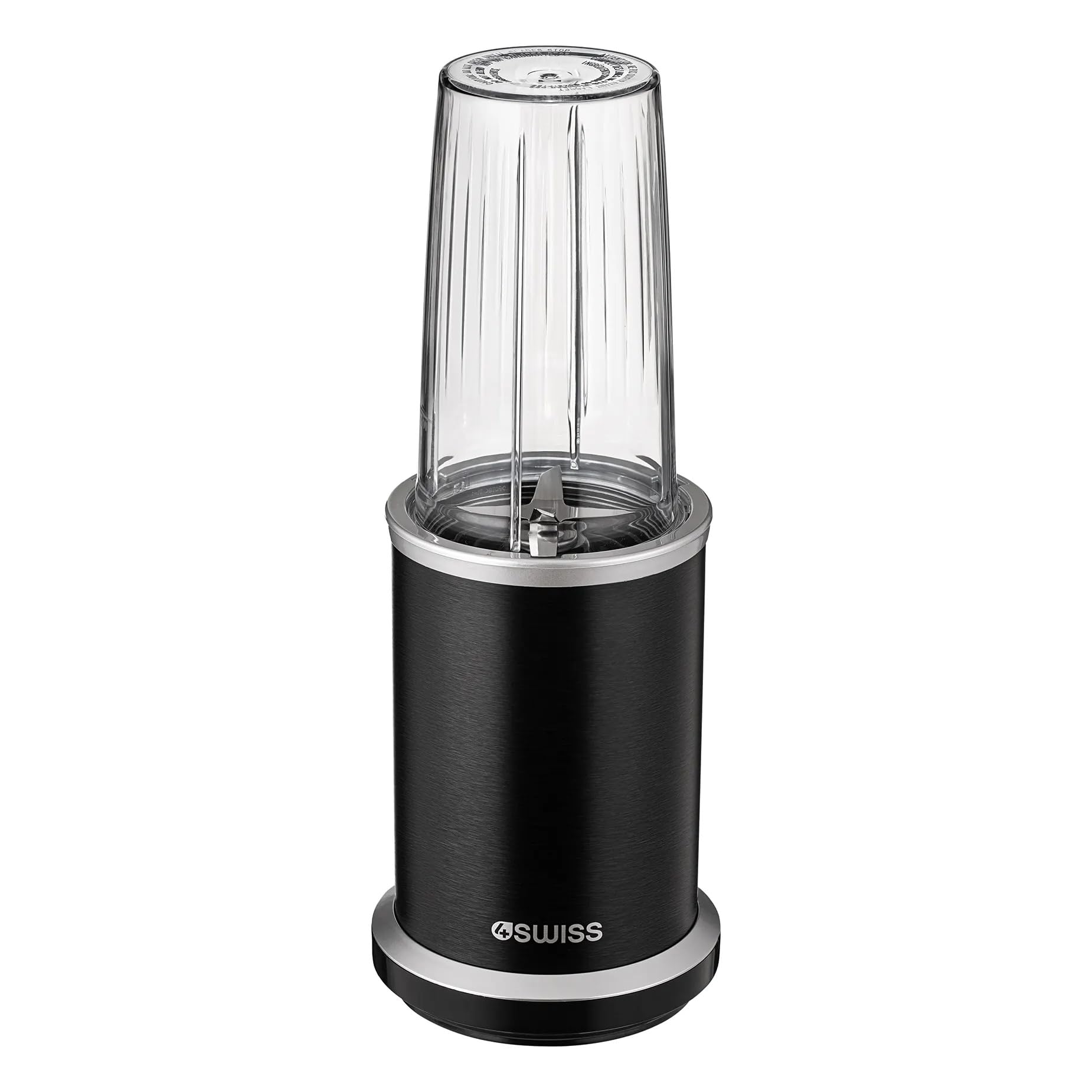 4Swiss Blender Kielichowy Kuchenny Mikser Elektryczny do Smoothie Koktajli Owoców Warzyw Mixer Małe AGD Wysokiej Mocy Wielofunkcyjny Lód Kruszenie Blendowanie Urządzenie Kuchenne – NB102 Czarny