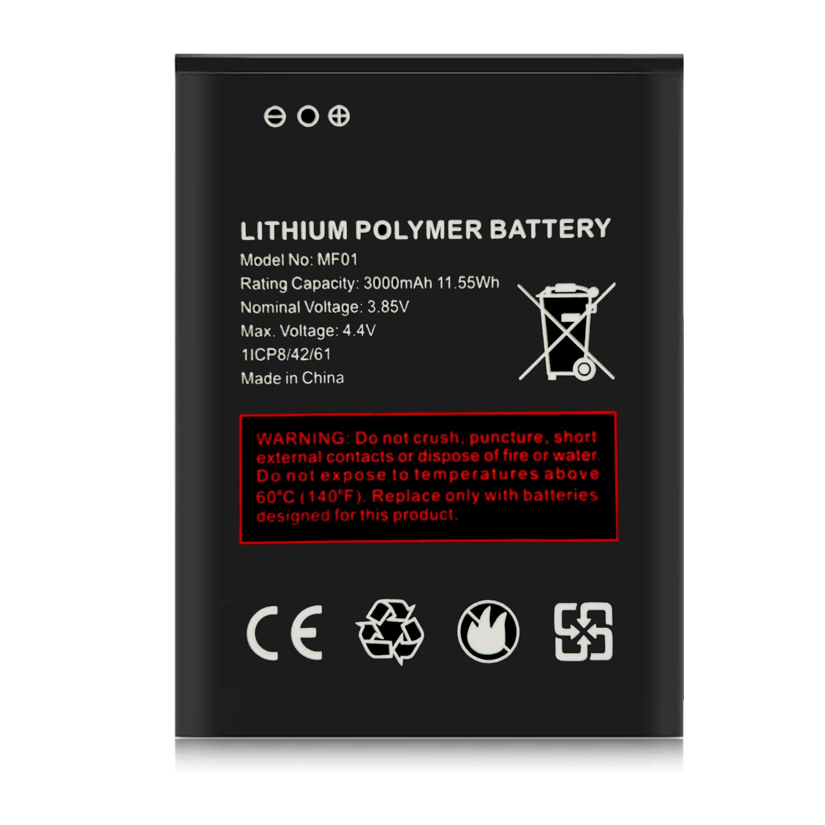 TGXJI Replacement Battery for MF01,?2025 New Upgrade? Battery for AT&T Turbo Hotspot 2 (CT2MH507/CT2MHS01) – High Capacity Replacement, 0 Cycle for Extended Use