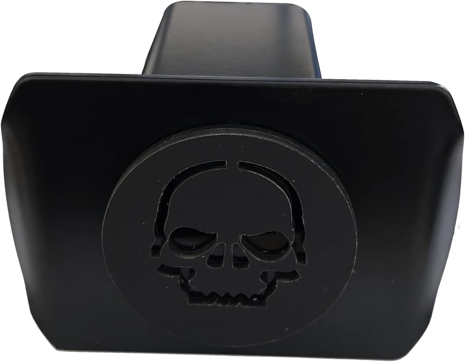 Metal Trailer Skull Military Hitch Cover for 2'' Towing Rear Receiver Plug Cover SUV Pickup Trucks Skull Black